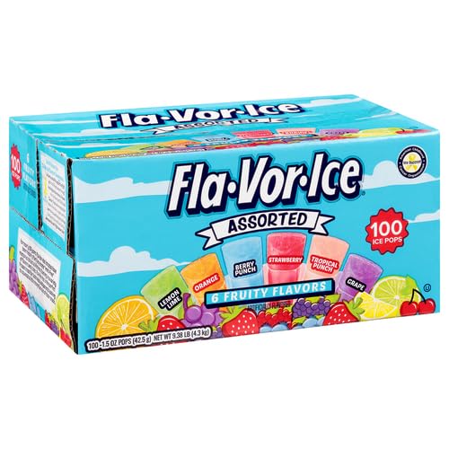 Fla-Vor-Ice Popsicle Variety Pack of 1.5 Oz Freezer Bars, Assorted Flavors, 100 Count - Image 2