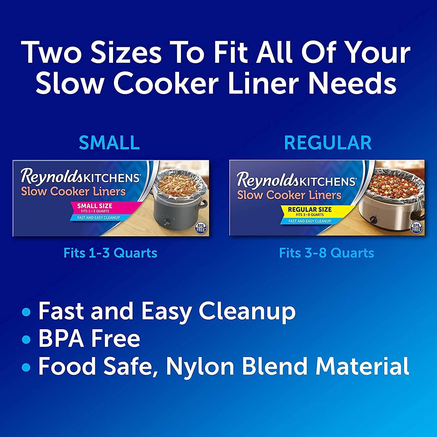 Reynolds Kitchens Slow Cooker Liners, Regular (Fits 3-8 Quarts), 6 Count - Image 4